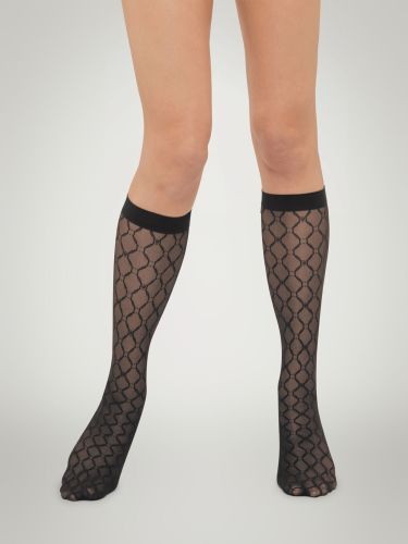 Monogram Knee-Highs Crna S 34407