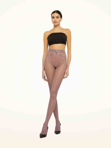 Flover lace tights tamno lila xs 19437